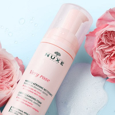 NUXE® Very Rose soothing cleansing foam for gentle facial cleansing of sensitive skin