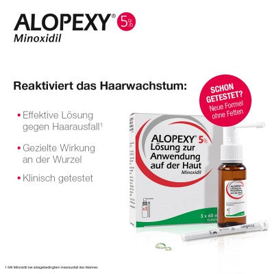 ALOPEXY® 5% Hair Growth Reactivating Solution - 3X60 ml