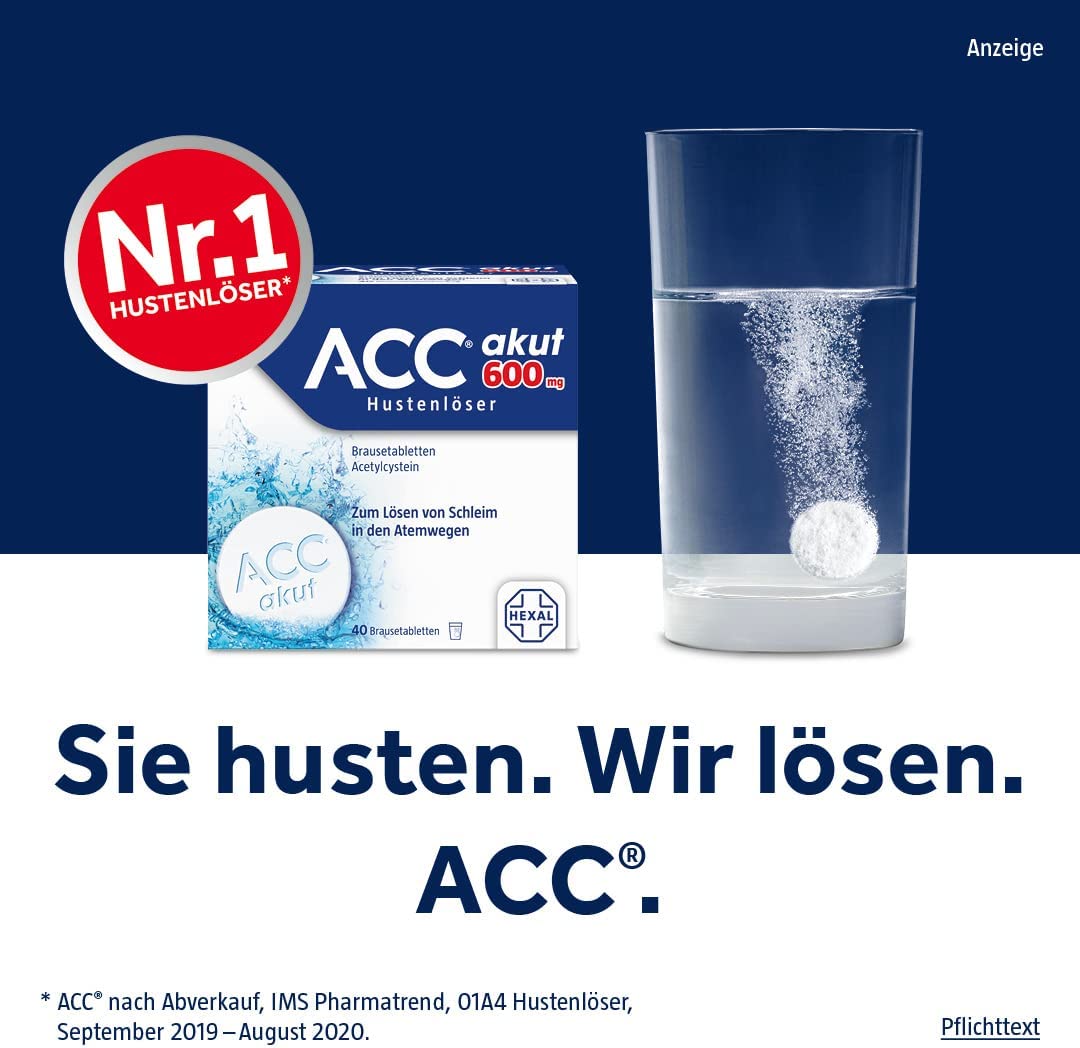 ACC acute 600 effervescent tablets - loosens mucus and makes coughing up easier