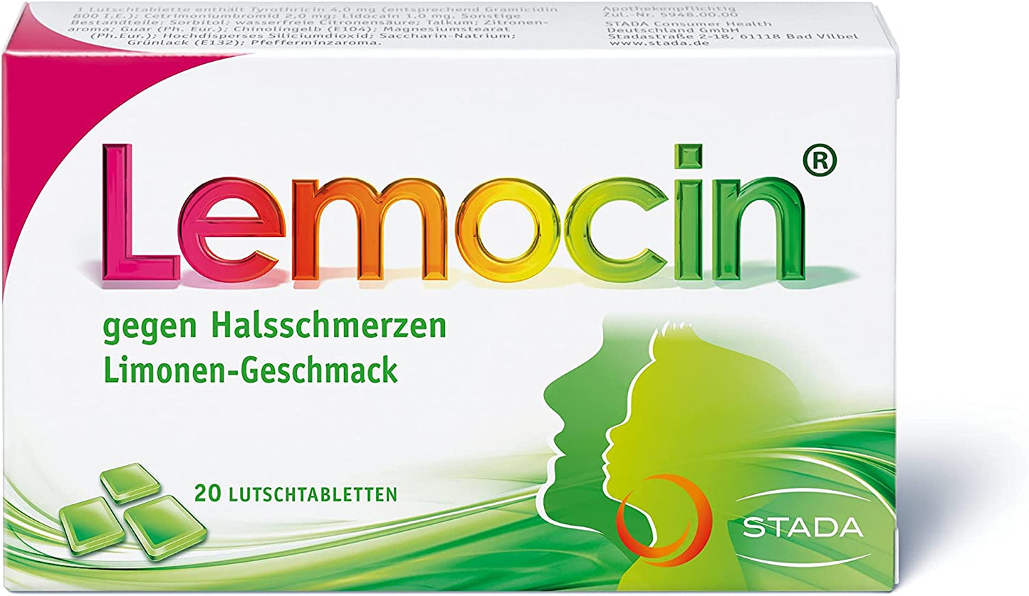 LEMOCIN against sore throat lozenges 20 pieces lime flavor