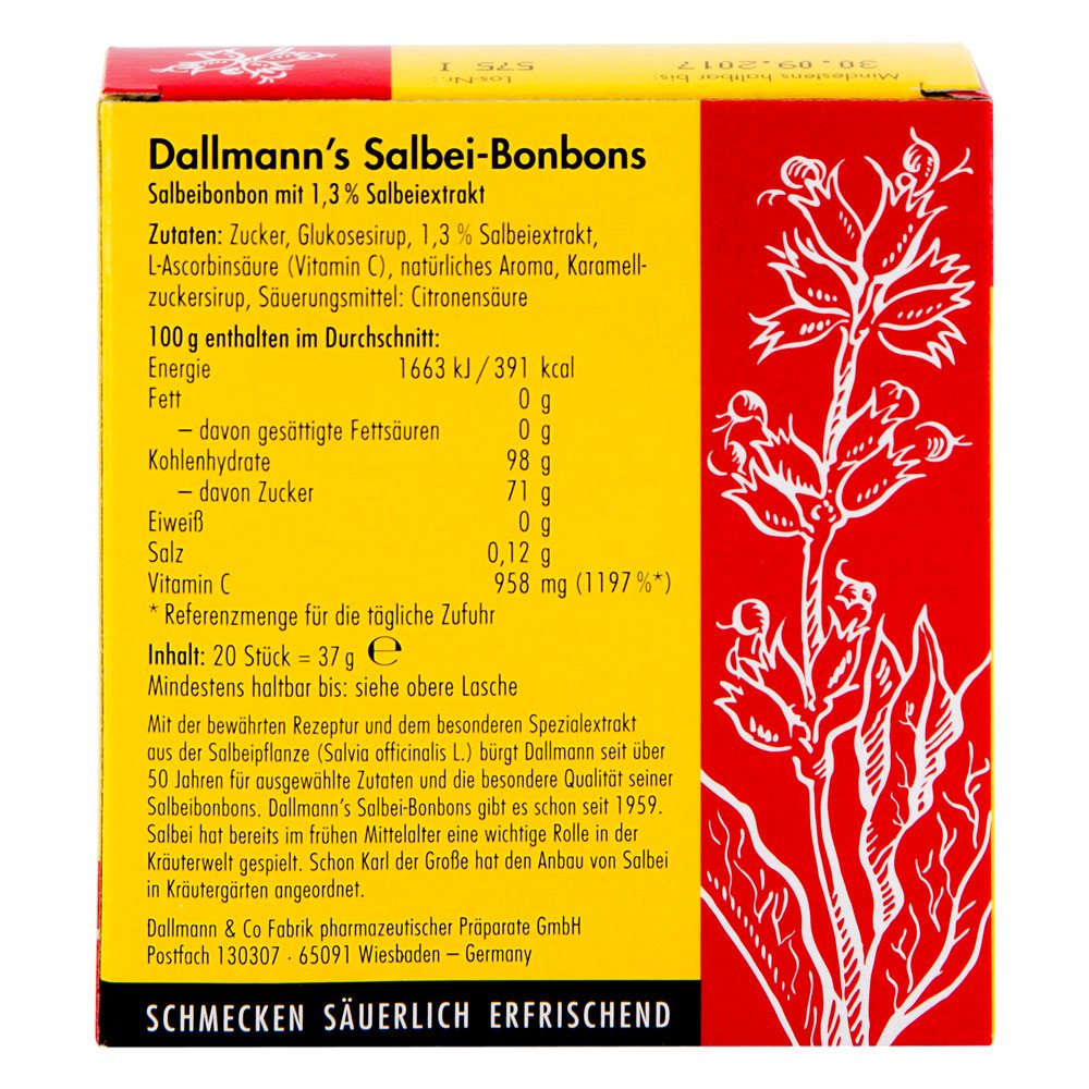 Dallmann's Salbeibonbons mit Vitamin C . (20 stk)