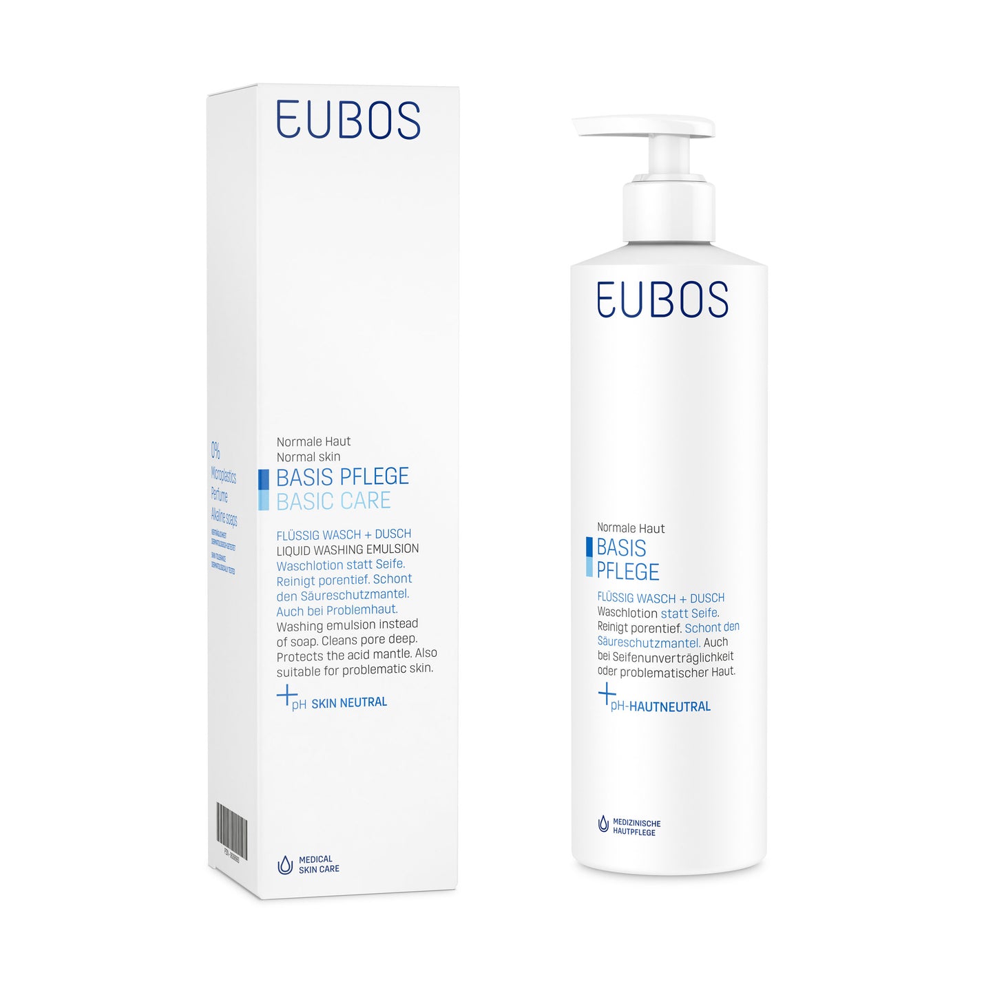 EUBOS BASIS PFLEGE FLÜSSIG WASCH + DUSCH MIT DOSIERSPENDER - 400ml