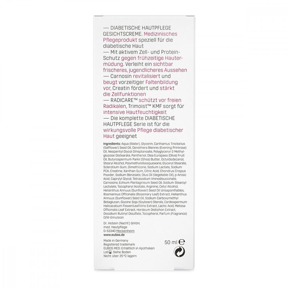 EUBOS DIABETISCHE HAUTPFLEGE GESICHTSCREME - 50ml