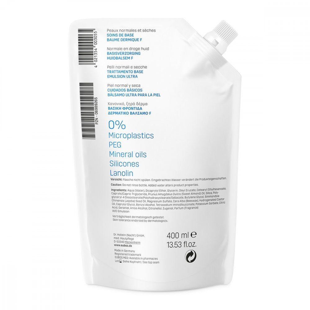 EUBOS BASIS PFLEGE HAUTBALSAM F NACHFÜLLBEUTEL - 400ml