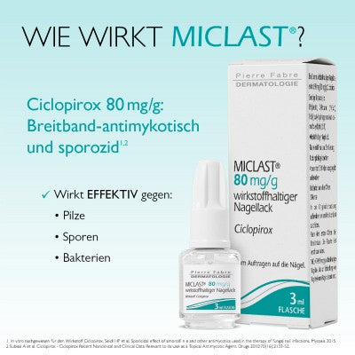 MICLAST® 80 mg/g wirkstoffhaltiger Nagellack - gegen Pilze und Bakterien