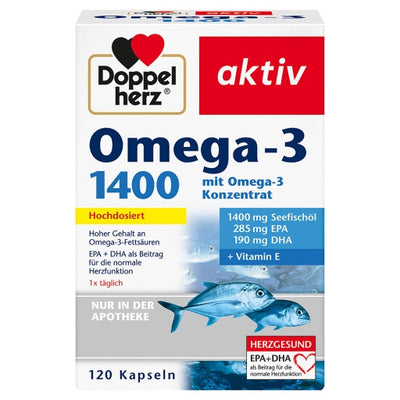 DOUBLE HEART Omega-3 1,400 capsules