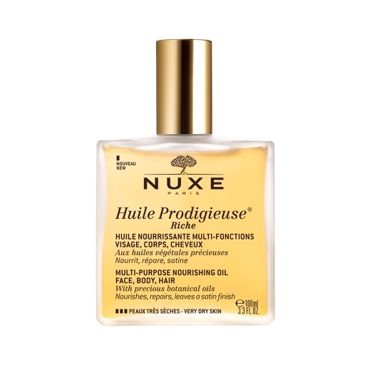 NUXE Huile Prodigieuse® rich rich multifunctional drying oil for face, body and hair