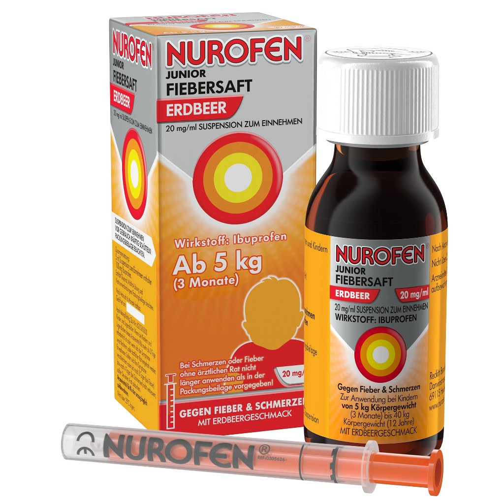 NUROFEN® Junior Fever Juice Strawberry 20 mg