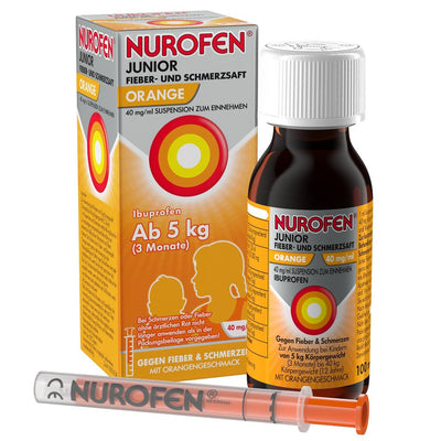 NUROFEN® Junior Fever &amp; Pain Juice Orange 40 mg