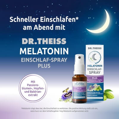 DR.THEISS Melatonin Einschlaf-Spray Plus - schnell einschlafen und die Nacht durchschlafen