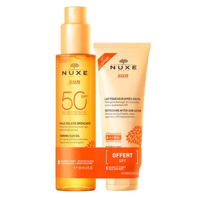 NUXE® SUN Sonnenöl Gesicht und Körper LSF 50 + Erfrischende After-Sun-Milch