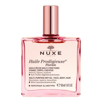 NUXE Huile Prodigieuse® Floral fast-absorbing 3-in-1 care oil, body oil, hair oil and face oil with a floral scent