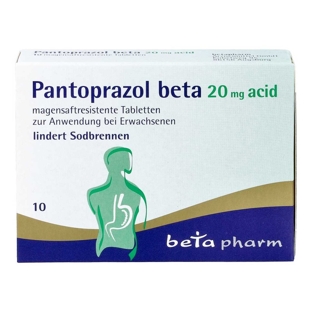 Pantoprazol beta 20 mg acid magensaftresistent Tabletten