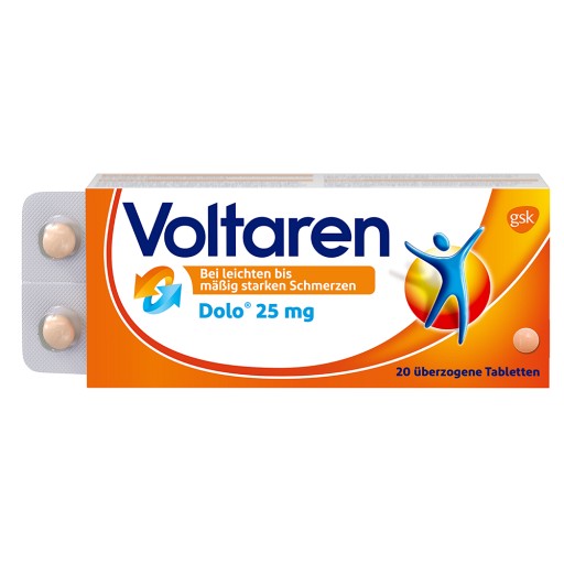 Voltaren Dolo 25mg Tabletten, Schmerztabletten gegen Rückenschmerzen