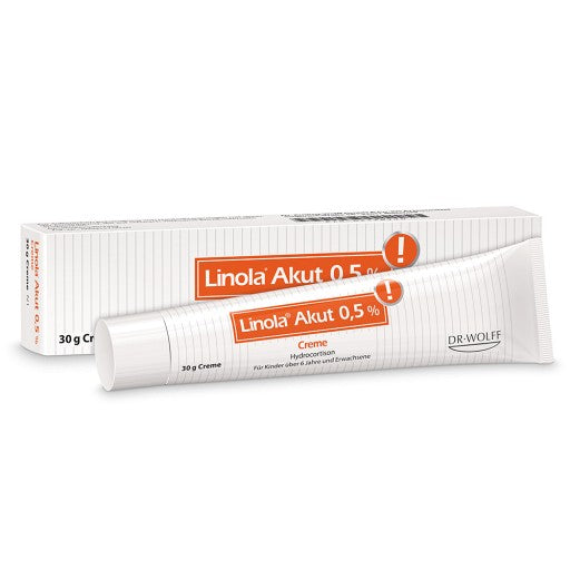 Linola acute 0.5%: hydrocortisone cream for slightly inflamed skin, mosquito bites or sunburn 