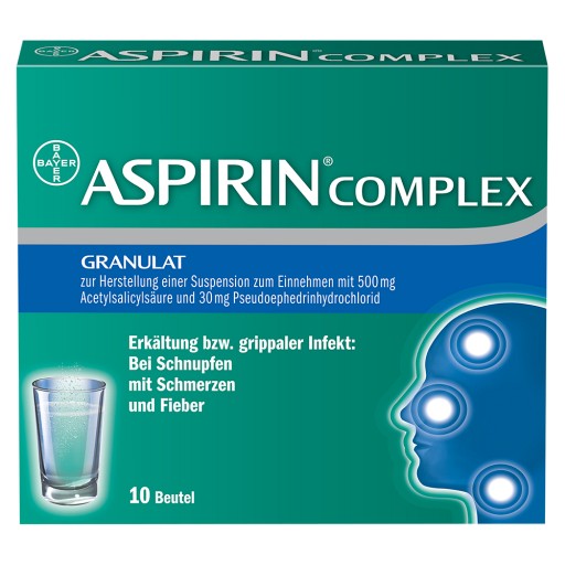 ASPIRIN COMPLEX Beutel mit Granulat - bei Schnupfen, Kopf-, Hals-, und Gliederschmerzen sowie Fieber