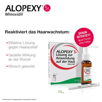 ALOPEXY® 5 % Haarwachstum reaktivierende Lösung - 3X60 ml