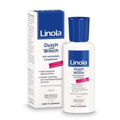 Linola Dusch und Wasch: Duschgel für trockene oder zu Neurodermitis neigende Haut