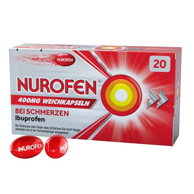 NUROFEN soft capsules 400 mg ibuprofen for pain - 20 pieces