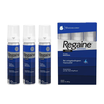 REGAINE men's foam: 3-month pack with 50 mg/g minoxidil 3 x 60 g