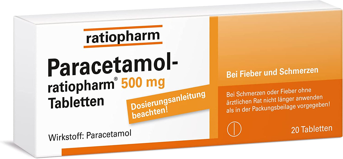 PARACETAMOL ratiopharm 500 mg tablets 20 pcs 