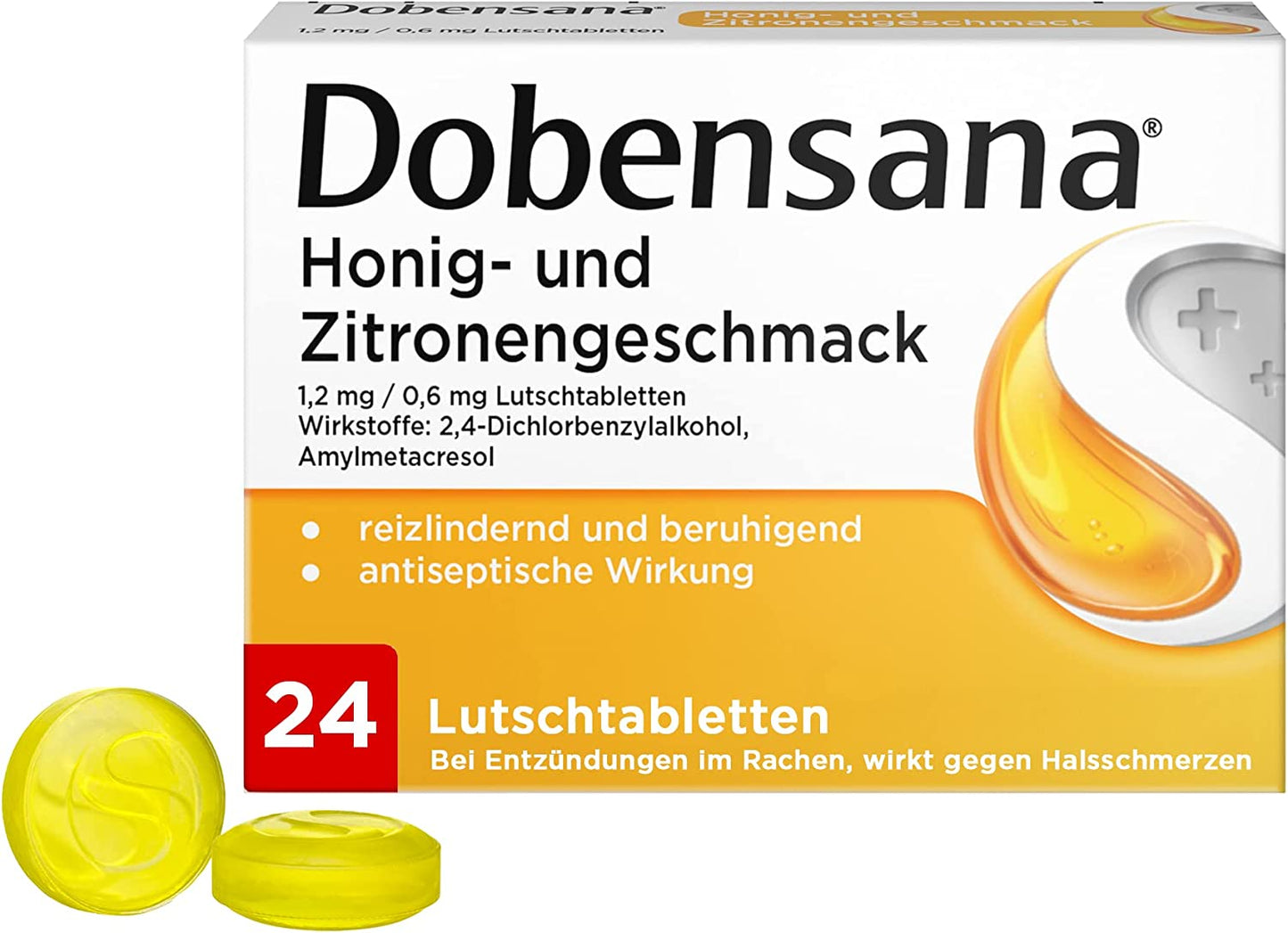 DOBENSANA honey &amp; lemon lozenges for sore throats