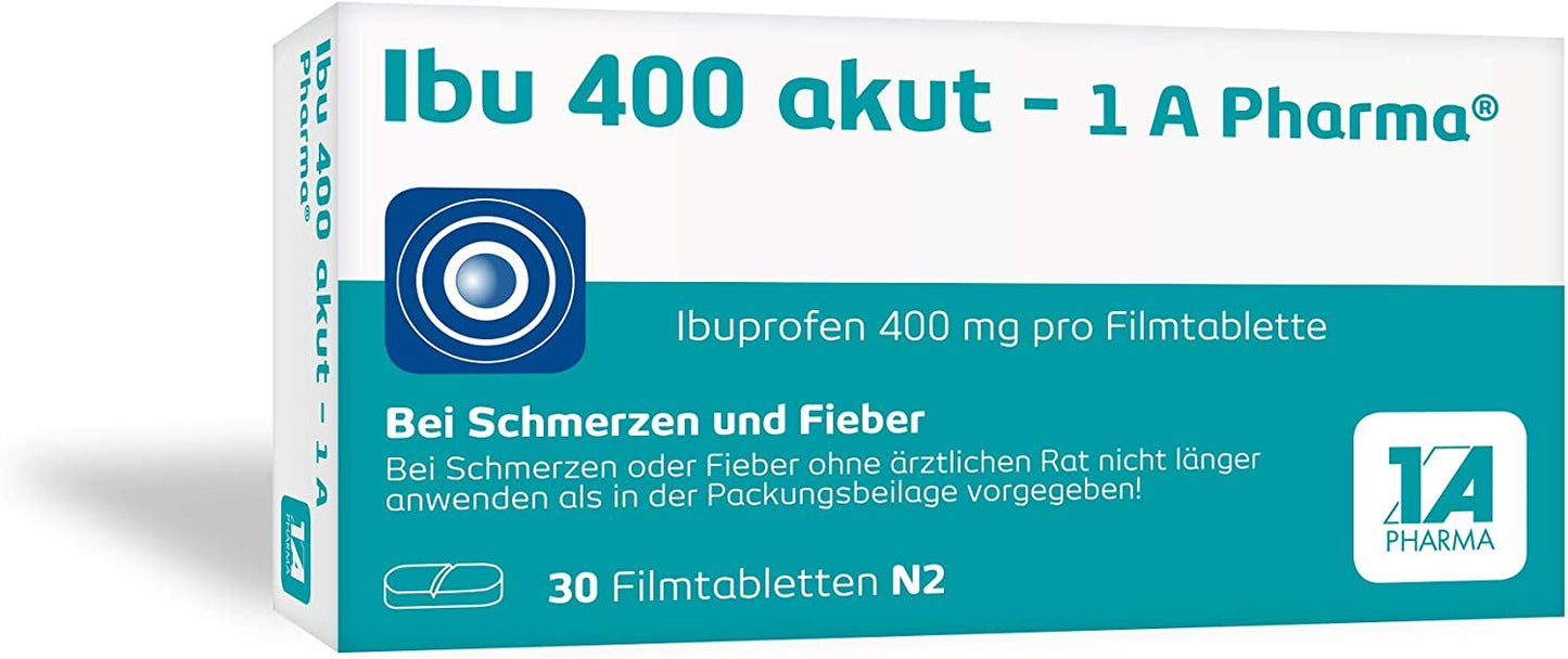 IBU 400 akut 1A Pharma Filmtabletten - zur Behandlung von Entzündungen, Schmerzen und Fieber