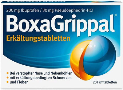 BOXAGRIPPAL cold tablets 20 film-coated tablets - for pain or fever