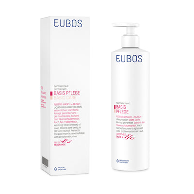 EUBOS BASIS PFLEGE FLÜSSIG WASCH + DUSCH FRISCHEDUFT MIT DOSIERSPENDER - 400ml