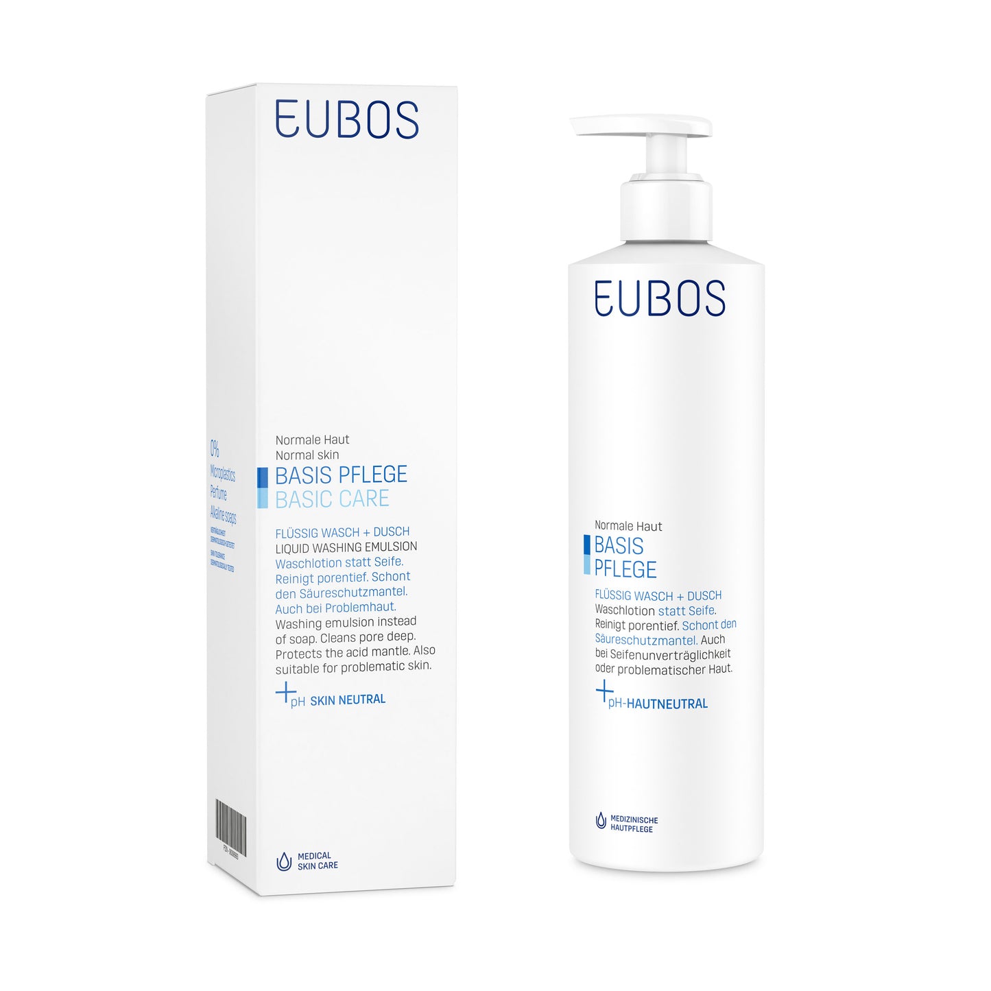 EUBOS BASIC CARE LIQUID WASH + SHOWER WITH DOSE DISPENSER - 400ml 