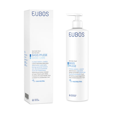 EUBOS BASIS PFLEGE FLÜSSIG WASCH + DUSCH MIT DOSIERSPENDER - 400ml