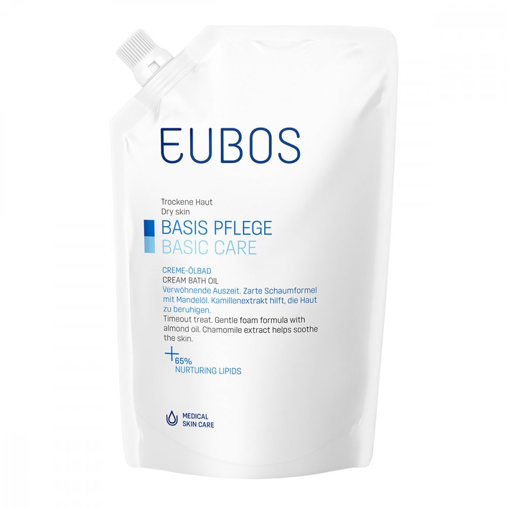 EUBOS BASE CARE CREAM OIL BATH REFILL BAG - 400ml 