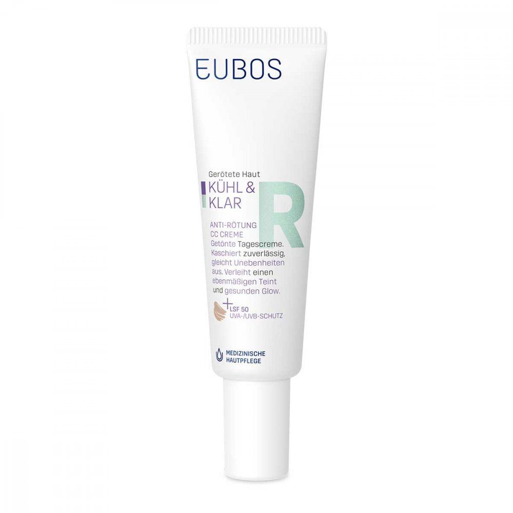 EUBOS COOL &amp; CLEAR ANTI-REDNESS CC CREAM SPF 50 - 30ml 