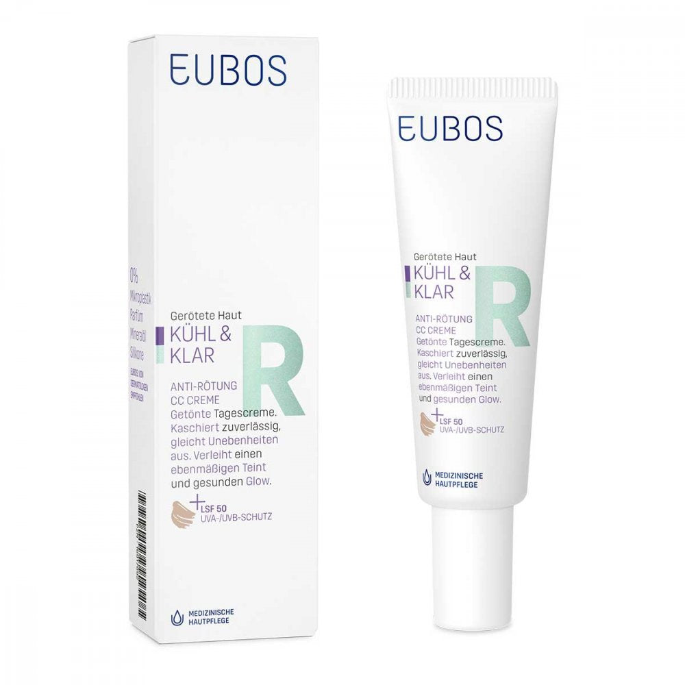 EUBOS COOL &amp; CLEAR ANTI-REDNESS CC CREAM SPF 50 - 30ml 