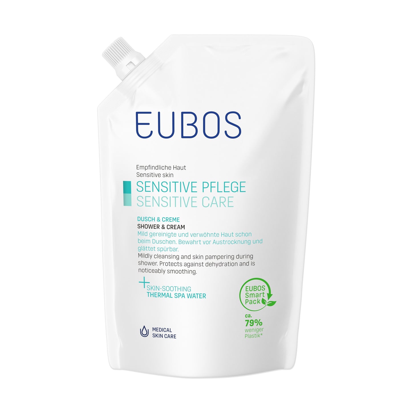 EUBOS SENSITIVE CARE SHOWER &amp; CREAM REFILL - 400ml 