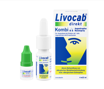 LIVOCAB direct combination 4 ml eye drops + 5 ml nasal spray